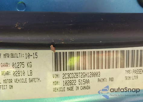 2016 Dodge Challenger R/T from USA, damaged, VIN 2C3CDZBT2GH120003